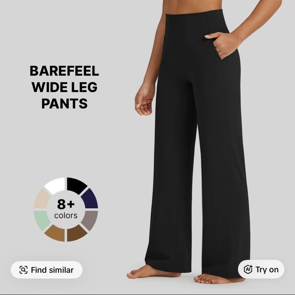 Barefeel Wide Leg Pants - Black